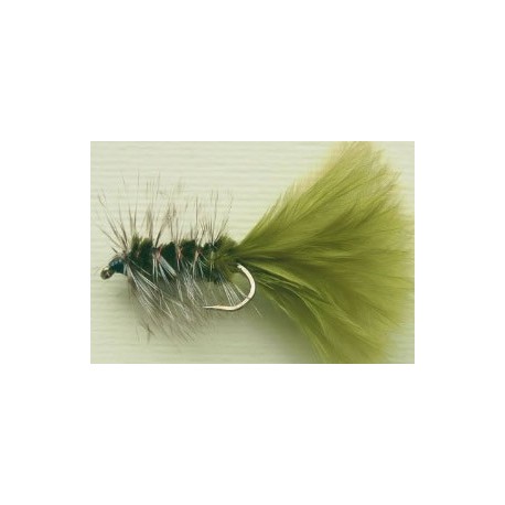 Streamers woolly bugger olive grizzly $2.50