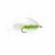 Streamers pyramid bugger chartreuse and white $2.50