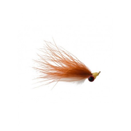 Streamers clouser marabou brown white $2.50