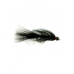 Streamers tungsten angel hair bugger black red $6.00