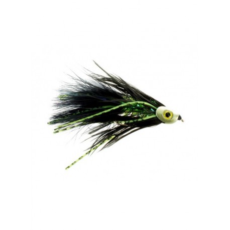 Streamers skull bugger black and green $2.50