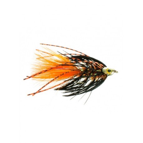 Streamers skull bugger black orange $2.50
