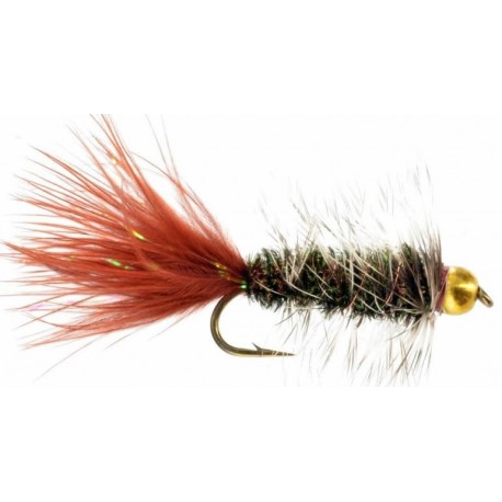Streamers BH Wooly Bugger Peacock Brown Tail $2.50