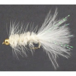 Streamers Woolly Bugger White BH $2.50