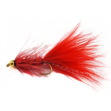 Streamers Woolly Bugger Red BH $2.50
