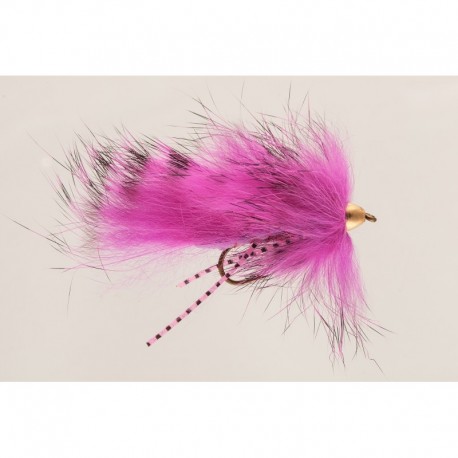 Streamers Black Barred hot Pink rubberleg zonker $2.50