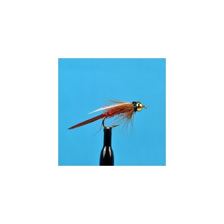 Beaded Nymphs Bead Head Prince Nymph Red Krystal Flash $2.50