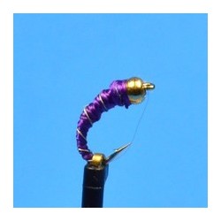 Beaded Nymphs Bead Head Purple Midge $2.50