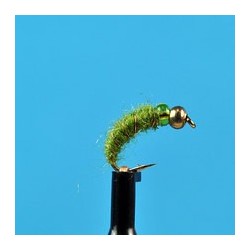 Beaded Nymphs Bead Head Shaggy Green $2.50