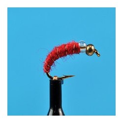 Beaded Nymphs Bead Head Shaggy Red $2.50
