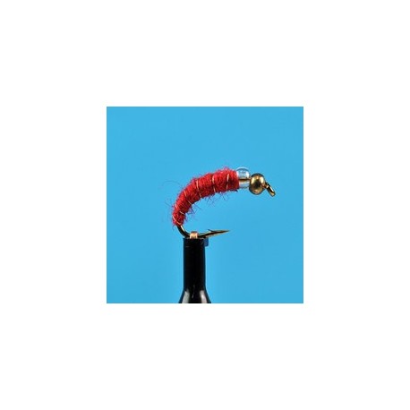 Beaded Nymphs Bead Head Shaggy Red $2.50