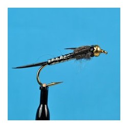 Beaded Nymphs Bead Head Woven Stone Fly Black $2.50