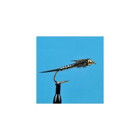 Beaded Nymphs Bead Head Woven Stone Fly Black $2.50