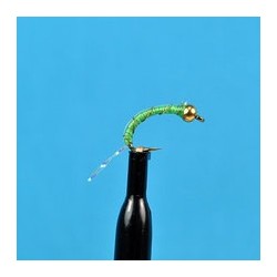 Beaded Nymphs Bead Head Zebra Midge Chartreuse $2.50