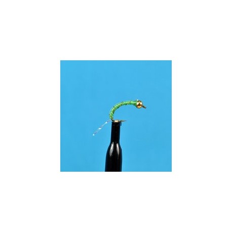 Beaded Nymphs Bead Head Zebra Midge Chartreuse $2.50