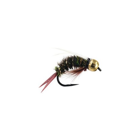 Beaded Nymphs BH Squiggly Legs FL Green $2.50