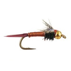 Beaded Nymphs BH Squiggly Legs FL Orange $2.50