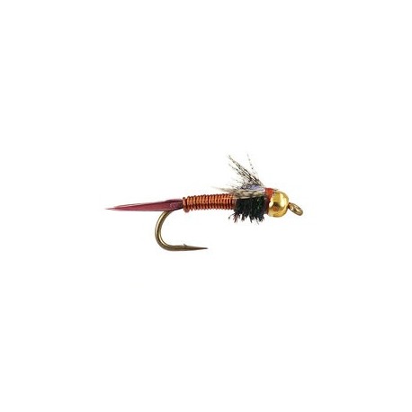 Beaded Nymphs BH Squiggly Legs FL Orange $2.50