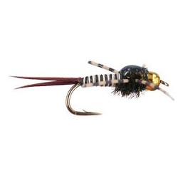 Beaded Nymphs BH Squiggly Spawn Blood Red $2.50