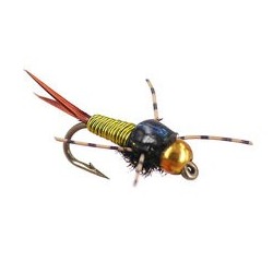 Beaded Nymphs BH Squiggly Spawn Glow In The Dark $2.50