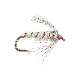 Beaded Nymphs BH Squiggly Spawn Hot Pink $2.50