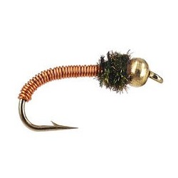 Beaded Nymphs Brassie Bead Head Peacock $2.50