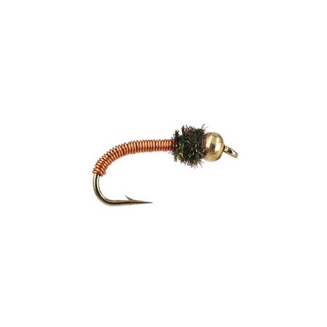 Beaded Nymphs Brassie Bead Head Peacock $2.50