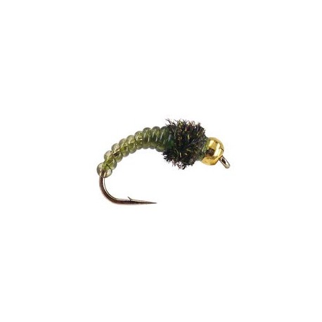 Beaded Nymphs Caddis Larve Olive $2.50