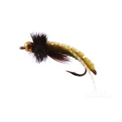 Beaded Nymphs Caddis Poopah Bead Head Olive $2.50