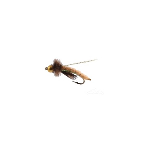 Beaded Nymphs Caddis Poopah Bead Head Tan $2.50