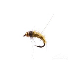 Beaded Nymphs Caddis Pupa Bead Head Olive Hares Ear $2.50