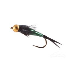 Beaded Nymphs Copper John Nymph BH Rubber Legs Black Black $2.50