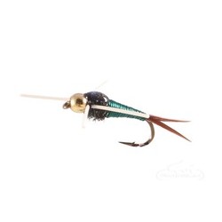 Beaded Nymphs Copper John Nymph Wired BH RL Red $2.50
