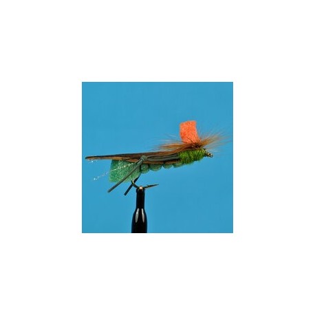 Terrestrials Hi Vis Foam Hopper Green $2.99