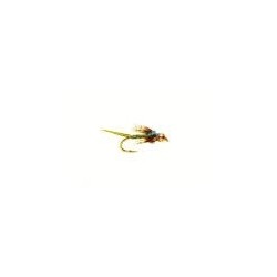 Beaded Nymphs Copper John Wired BH Chartreuse $2.50