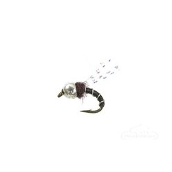 Beaded Nymphs Crystal Midge Brown Tungsten Bead $2.50