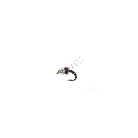 Beaded Nymphs Crystal Midge Brown Tungsten Bead $2.50