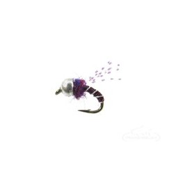 Beaded Nymphs Crystal Midge Maroon Tungsten Bead $2.50