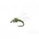 Beaded Nymphs Crystal Midge Olive Tungsten Bead $2.50