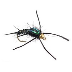 Beaded Nymphs Davies Lightning Stone  Black $2.50