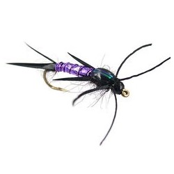 Beaded Nymphs Davies Lightning Stone  Purple $2.50