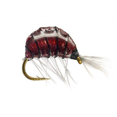 Czech Nymps and Gamarus heavy epoxy shrimp dark $2.50
