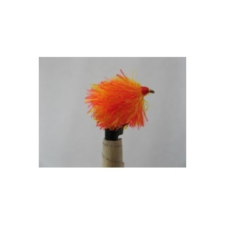 Fab Trout Flies orange sunburst mix fab blob $2.34
