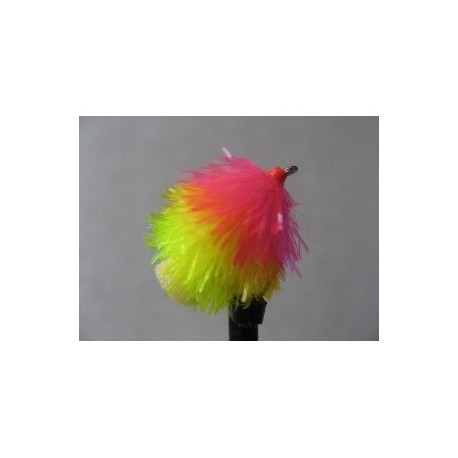 Fab Trout Flies pink sunburst yellow fab blob $2.34