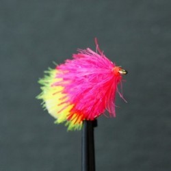 Fab Trout Flies pink yellow fab blob $2.34
