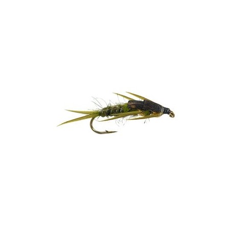 Beaded Nymphs Double BH Vinyl Olive Stonefly $2.50