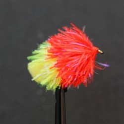 Fab Trout Flies uv bloody yellow fab blob $2.34