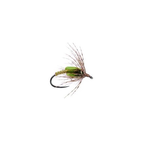 Barbless Flies Green Metallic Soft Hackles Pupa BL $2.50