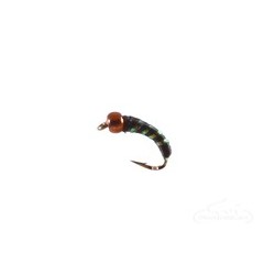 Beaded Nymphs Ghost Midge Bead Head Black $2.50