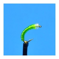 Beaded Nymphs Glass Bead Midge Chartreuse $2.50